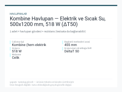 Kombine Havlupan — Elektrik ve Sıcak Su, 500x1200 mm, 518 W (ΔT50)