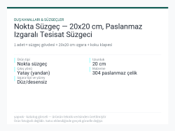 Nokta Süzgeç — 20x20 cm, Paslanmaz Izgaralı Tesisat Süzgeci