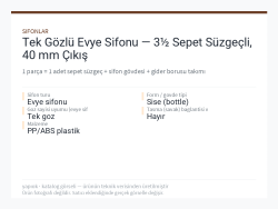 Tek Gözlü Evye Sifonu — 3½ Sepet Süzgeçli, 40 mm Çıkış