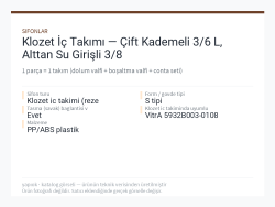 Klozet İç Takımı — Çift Kademeli 3/6 L, Alttan Su Girişli 3/8