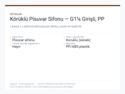 Körüklü Pisuvar Sifonu — G1¼ Girişli, PP