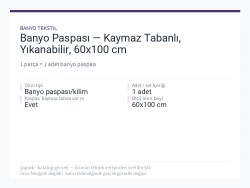 Banyo Paspası — Kaymaz Tabanlı, Yıkanabilir, 60x100 cm