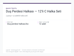 Duş Perdesi Halkası — 12li C Halka Seti