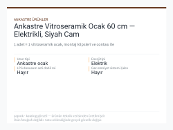Ankastre Vitroseramik Ocak 60 cm — Elektrikli, Siyah Cam