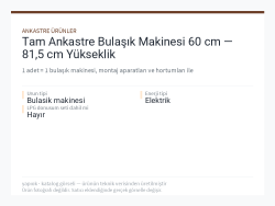 Tam Ankastre Bulaşık Makinesi 60 cm — 81,5 cm Yükseklik