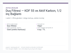 Duş Filtresi — KDF 55 ve Aktif Karbon, 1/2 inç Bağlantı