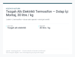Tezgah Altı Elektrikli Termosifon — Dolap İçi Montaj, 30 litre / kg