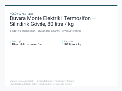 Duvara Monte Elektrikli Termosifon — Silindirik Gövde, 80 litre / kg