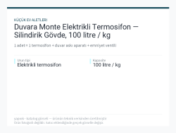 Duvara Monte Elektrikli Termosifon — Silindirik Gövde, 100 litre / kg