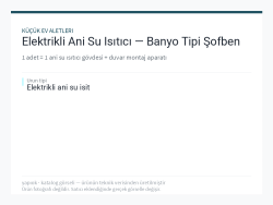 Elektrikli Ani Su Isıtıcı — Banyo Tipi Şofben