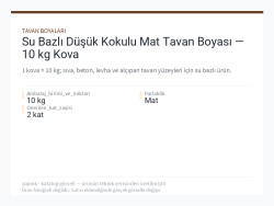 Su Bazlı Düşük Kokulu Mat Tavan Boyası — 10 kg Kova