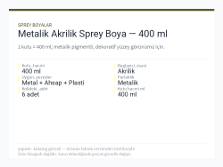 Metalik Akrilik Sprey Boya — 400 ml