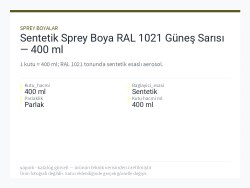 Sentetik Sprey Boya RAL 1021 Güneş Sarısı — 400 ml