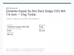 Çimento Esaslı Su İtici Derz Dolgu CG2 WA 1-6 mm — 5 kg Torba