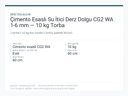 Çimento Esaslı Su İtici Derz Dolgu CG2 WA 1-6 mm — 10 kg Torba