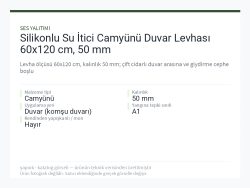 Silikonlu Su İtici Camyünü Duvar Levhası 60x120 cm, 50 mm