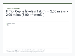 H Tipi Cephe İskelesi Takımı — 2,50 m aks × 2,00 m kat (5,00 m² modül)