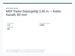 MDF Parke Süpürgeliği 2,40 m — Kablo Kanallı, 80 mm