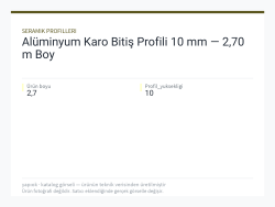 Alüminyum Karo Bitiş Profili 10 mm — 2,70 m Boy
