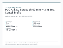 PVC Atık Su Borusu Ø100 mm — 3 m Boy, Contalı Muflu