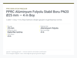 PPRC Alüminyum Folyolu Stabil Boru PN20 Ø25 mm — 4 m Boy