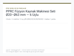 PPRC Füzyon Kaynak Makinesi Seti Ø20–Ø63 mm — 6 Uçlu