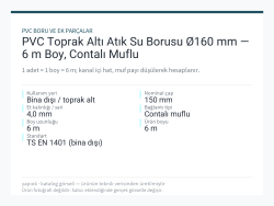PVC Toprak Altı Atık Su Borusu Ø160 mm — 6 m Boy, Contalı Muflu