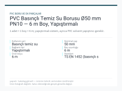 PVC Basınçlı Temiz Su Borusu Ø50 mm PN10 — 6 m Boy, Yapıştırmalı