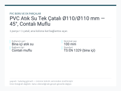 PVC Atık Su Tek Çatalı Ø110/Ø110 mm — 45°, Contalı Muflu