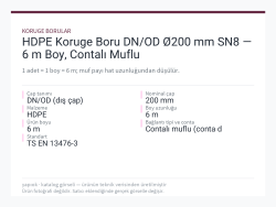 HDPE Koruge Boru DN/OD Ø200 mm SN8 — 6 m Boy, Contalı Muflu