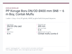 PP Koruge Boru DN/OD Ø400 mm SN8 — 6 m Boy, Contalı Muflu