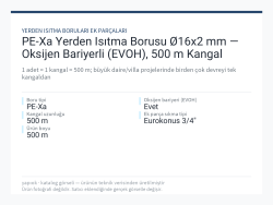 PE-Xa Yerden Isıtma Borusu Ø16x2 mm — Oksijen Bariyerli (EVOH), 500 m Kangal