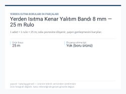 Yerden Isıtma Kenar Yalıtım Bandı 8 mm — 25 m Rulo