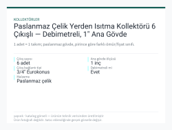 Paslanmaz Çelik Yerden Isıtma Kollektörü 6 Çıkışlı — Debimetreli, 1" Ana Gövde