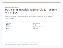 PVC Yarım Yuvarlak Yağmur Oluğu 125 mm — 4 m Boy