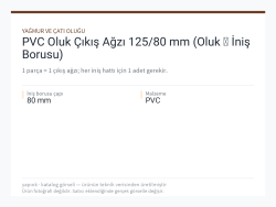 PVC Oluk Çıkış Ağzı 125/80 mm (Oluk → İniş Borusu)