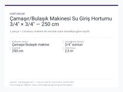 Çamaşır/Bulaşık Makinesi Su Giriş Hortumu 3/4" × 3/4" — 250 cm