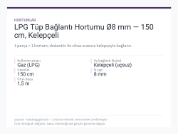 LPG Tüp Bağlantı Hortumu Ø8 mm — 150 cm, Kelepçeli
