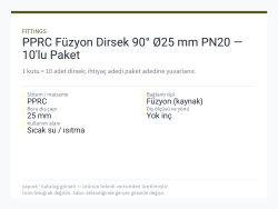 PPRC Füzyon Dirsek 90° Ø25 mm PN20 — 10lu Paket