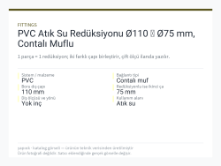 PVC Atık Su Redüksiyonu Ø110 → Ø75 mm, Contalı Muflu