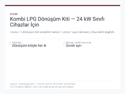 Kombi LPG Dönüşüm Kiti — 24 kW Sınıfı Cihazlar İçin