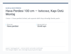 Hava Perdesi 100 cm — Isıtıcısız, Kapı Üstü Montaj