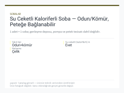 Su Ceketli Kaloriferli Soba — Odun/Kömür, Peteğe Bağlanabilir