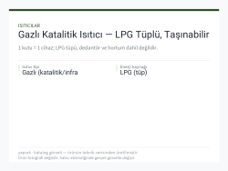 Gazlı Katalitik Isıtıcı — LPG Tüplü, Taşınabilir