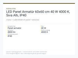 LED Panel Armatür 60x60 cm 40 W 4000 K, Sıva Altı, IP40