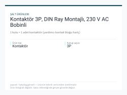 Kontaktör 3P, DIN Ray Montajlı, 230 V AC Bobinli