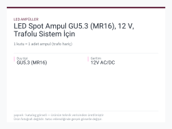 LED Spot Ampul GU5.3 (MR16), 12 V, Trafolu Sistem İçin
