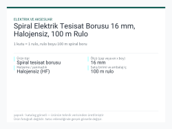 Spiral Elektrik Tesisat Borusu 16 mm, Halojensiz, 100 m Rulo
