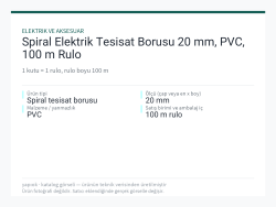 Spiral Elektrik Tesisat Borusu 20 mm, PVC, 100 m Rulo