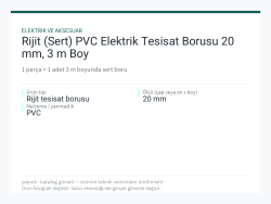 Rijit (Sert) PVC Elektrik Tesisat Borusu 20 mm, 3 m Boy